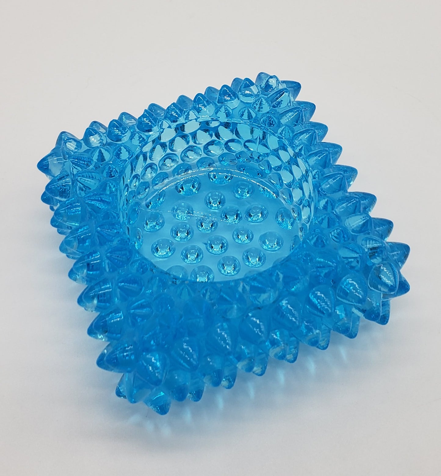 Fenton Square Hobnail Bright Blue Salt Cellars