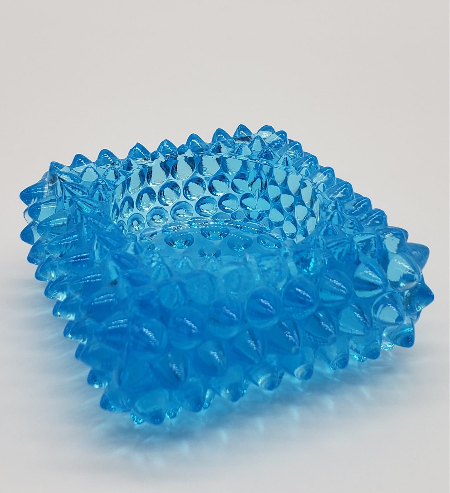 Fenton Square Hobnail Bright Blue Salt Cellars