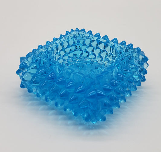 Fenton Square Hobnail Bright Blue Salt Cellars