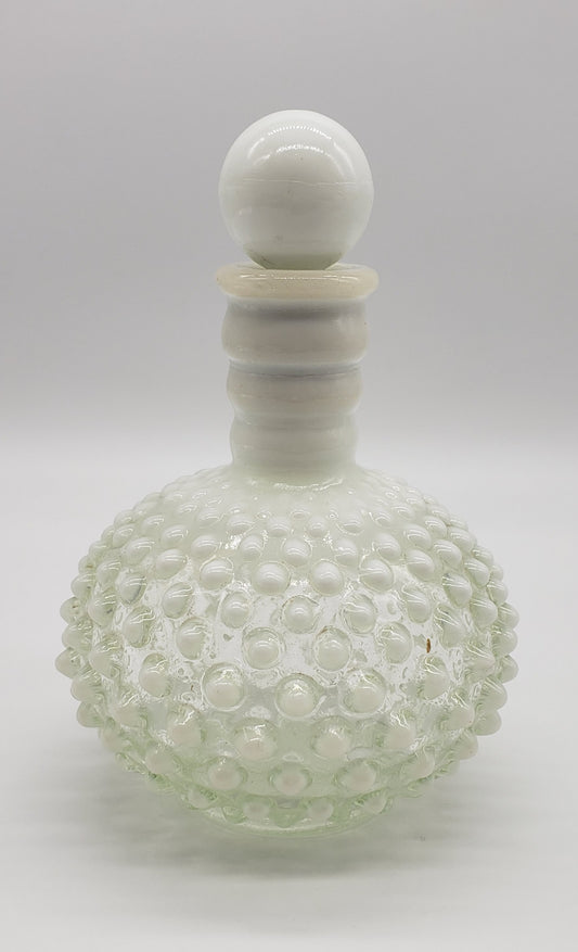 Fenton Hobnail White Opalescent Perfume Bottle with stopper