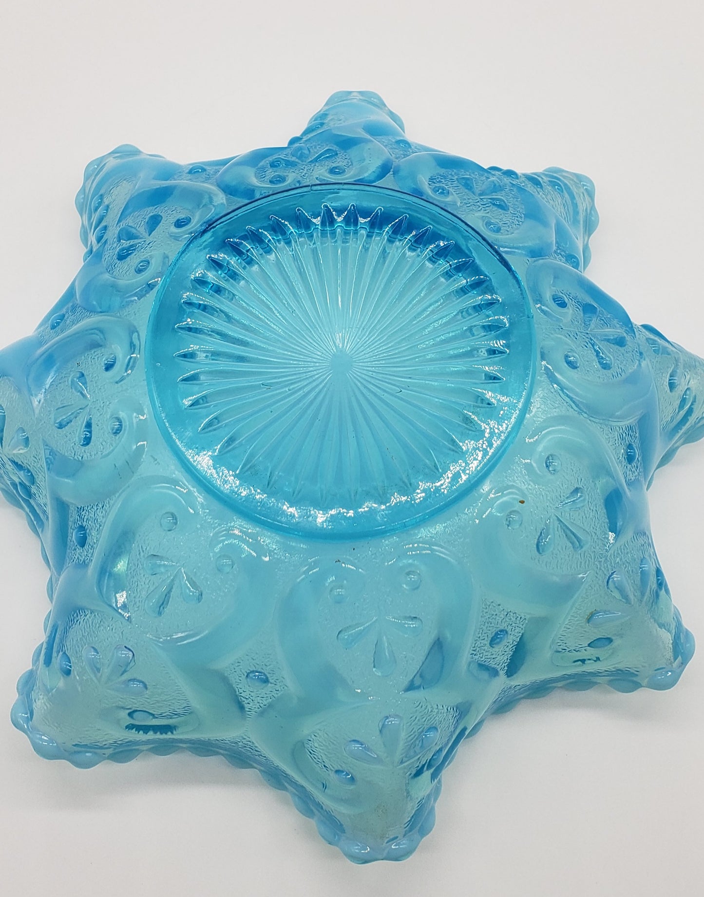 Norwood Blue opalescent Glass bowl