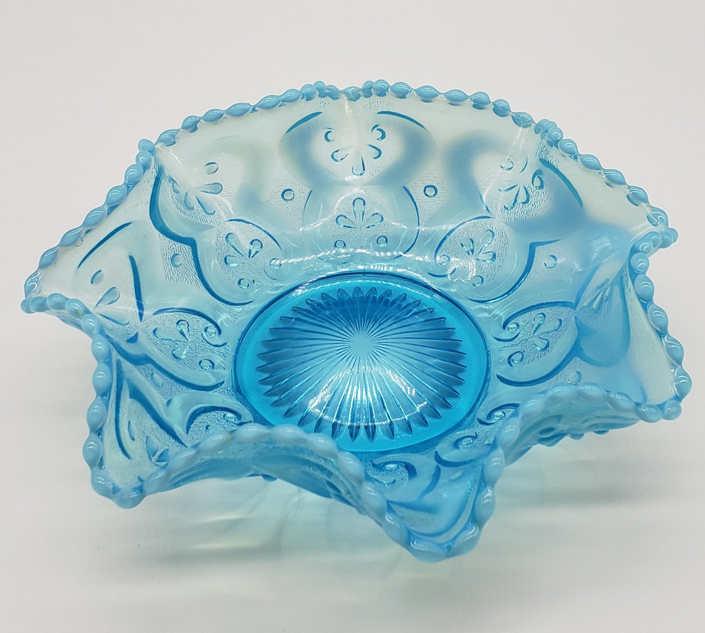 Norwood Blue opalescent Glass bowl