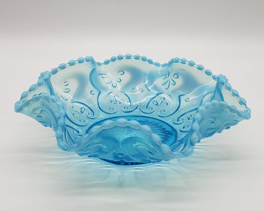 Norwood Blue opalescent Glass bowl