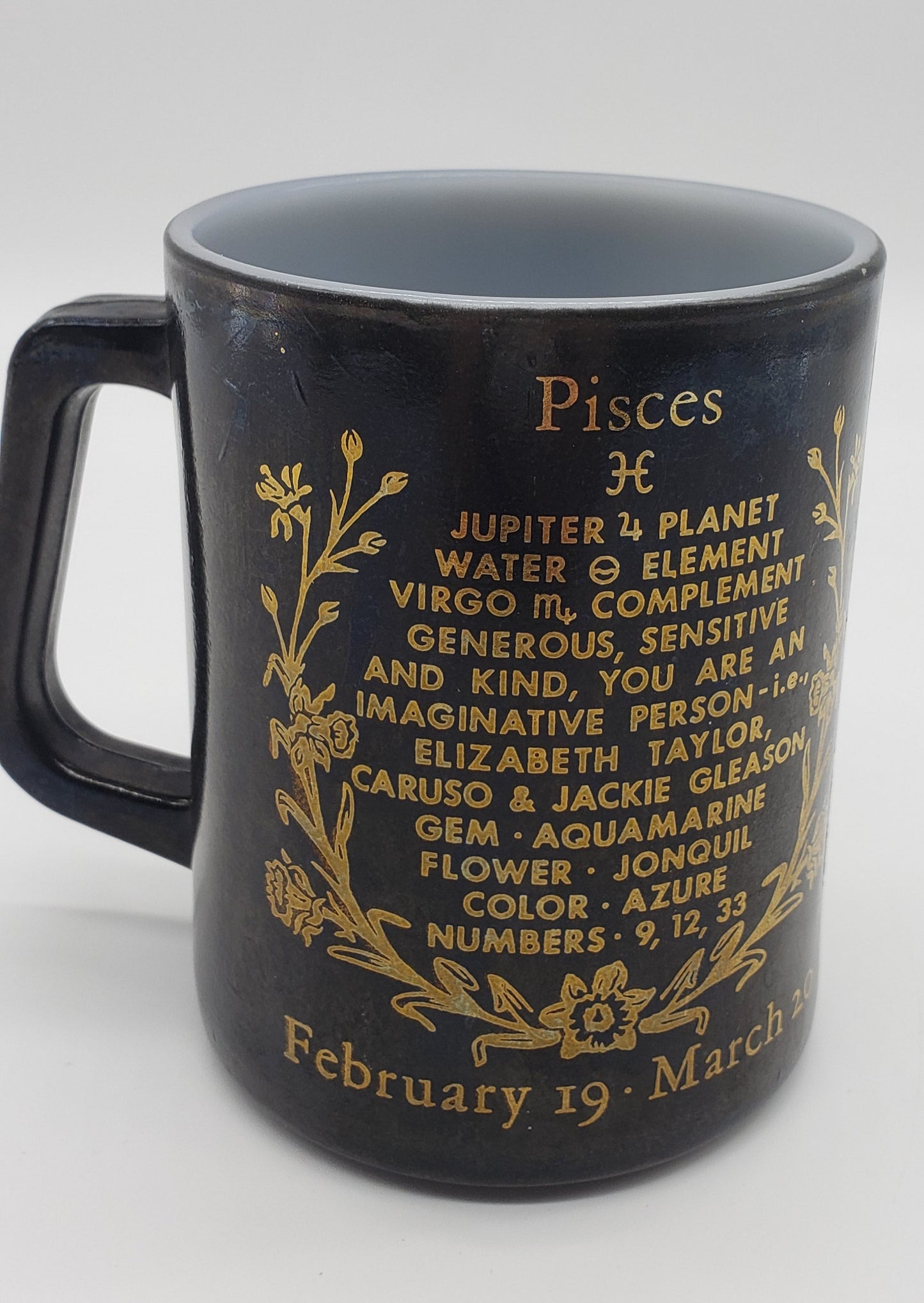 Federal Glass Zodiac Coffee Cup