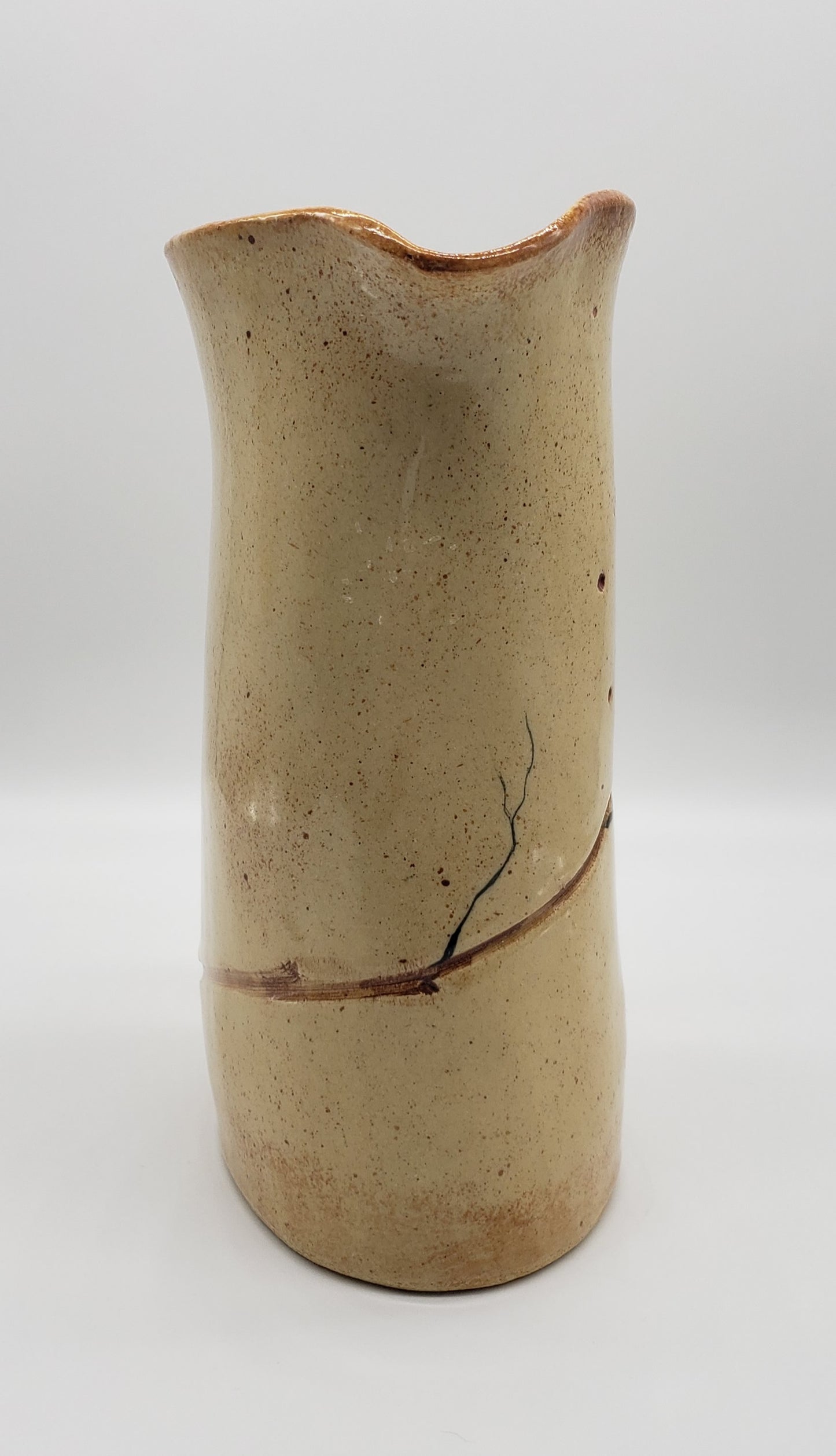 Up North Clayworks Pressed cherry Blossom Pitcher