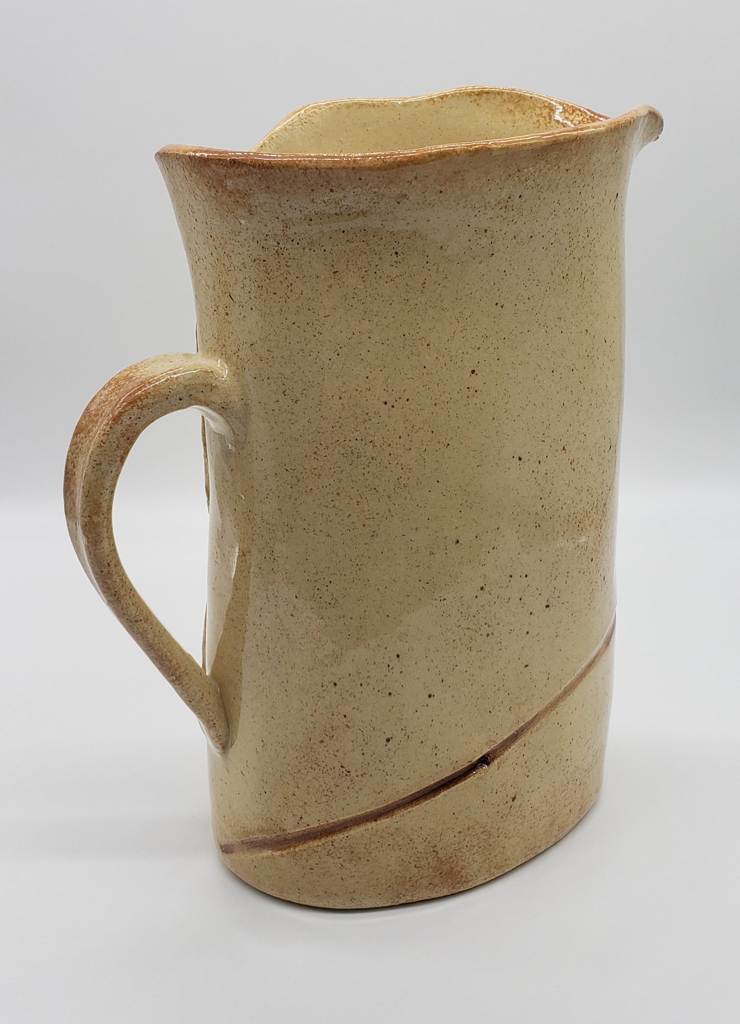 Up North Clayworks Pressed cherry Blossom Pitcher