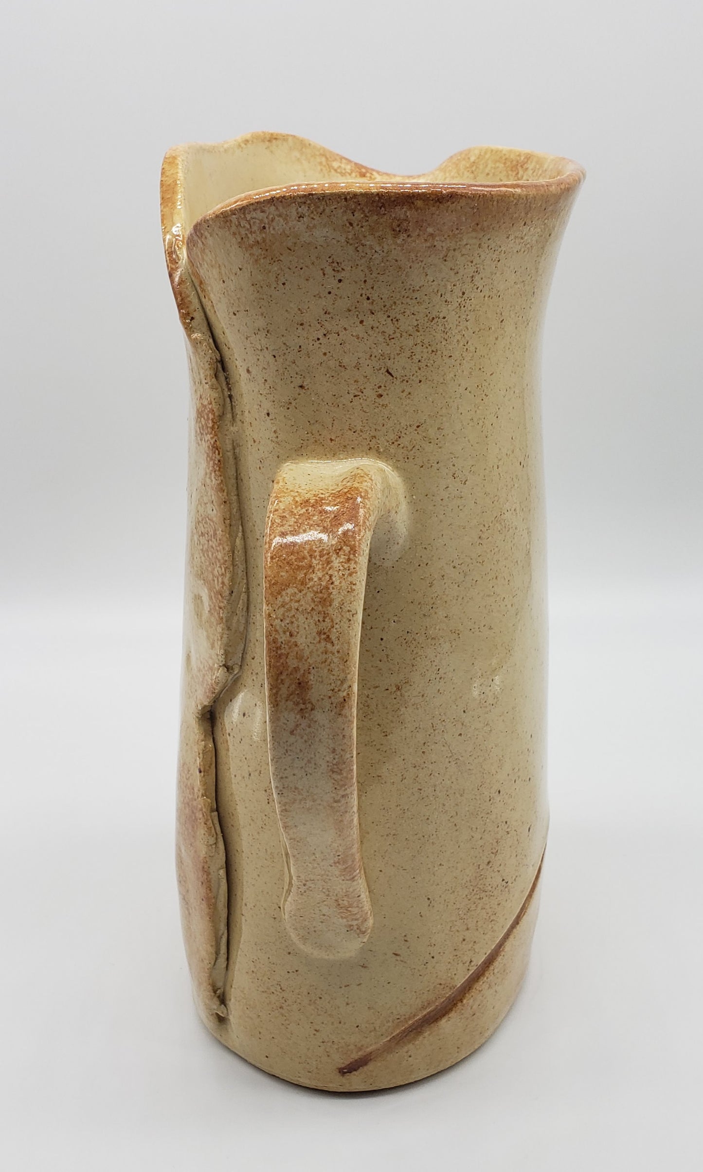 Up North Clayworks Pressed cherry Blossom Pitcher