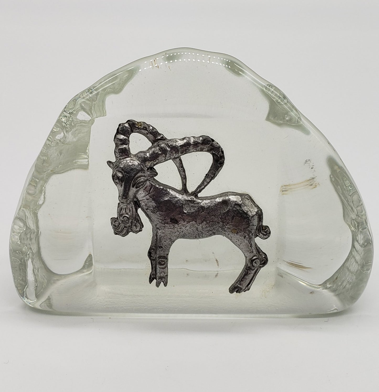 Capricorn Zodiac Art Glass Paperweight