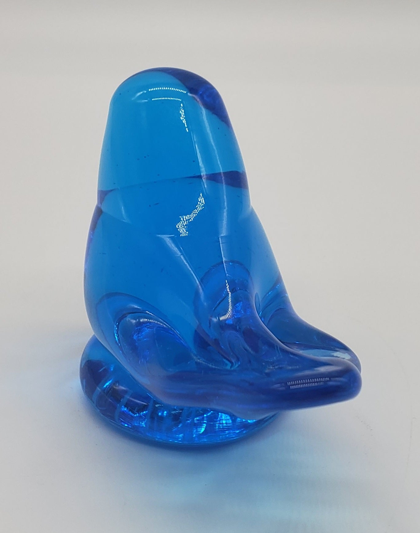 Leo Ward Blue Bird Of Happiness 1995 Art Glass Figurine Paperweight