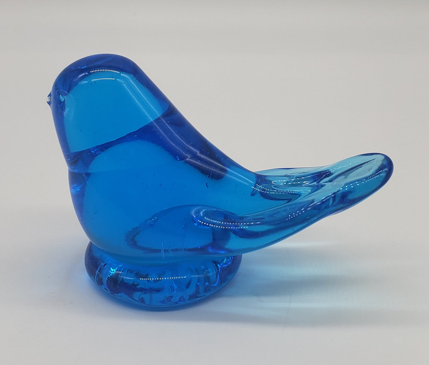 Leo Ward Blue Bird Of Happiness 1995 Art Glass Figurine Paperweight