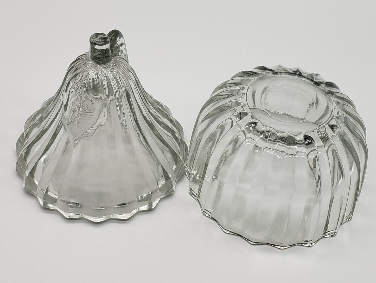 Pear Shaped Glass Lidded Candy Dish