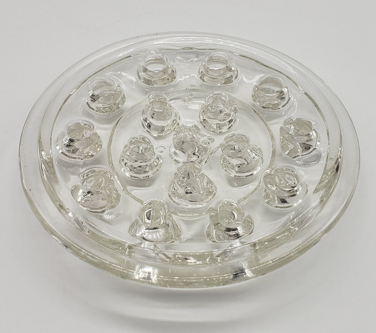 Glass Flower Frog/lid