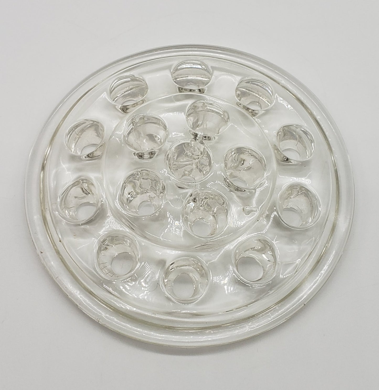 Glass Flower Frog/lid