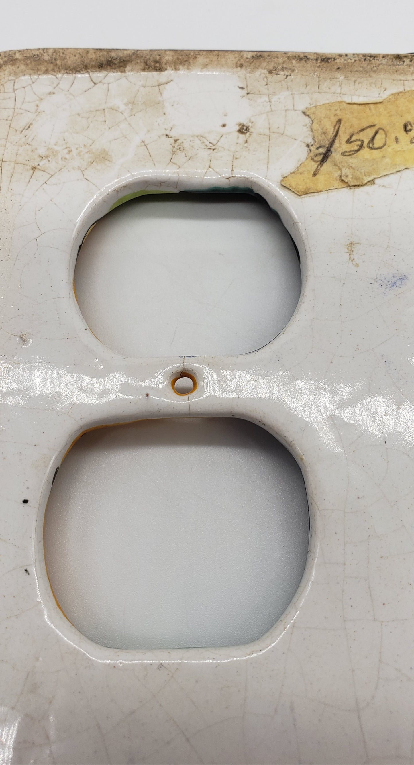 Ceramic Sunflower Light Switch and Double Socket wall Plate