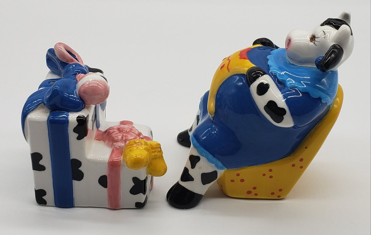 Clay Art Pregnant Cow Salt and Pepper Shakers