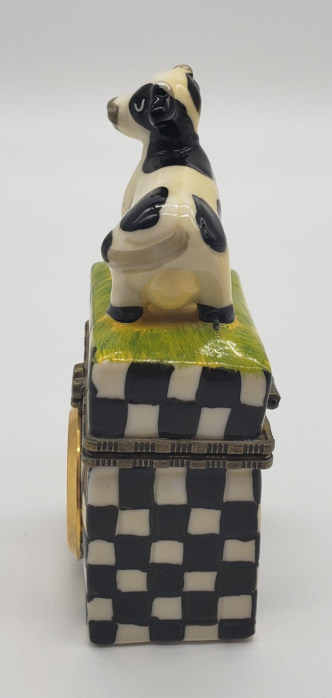 Cow Clock Trinket Box