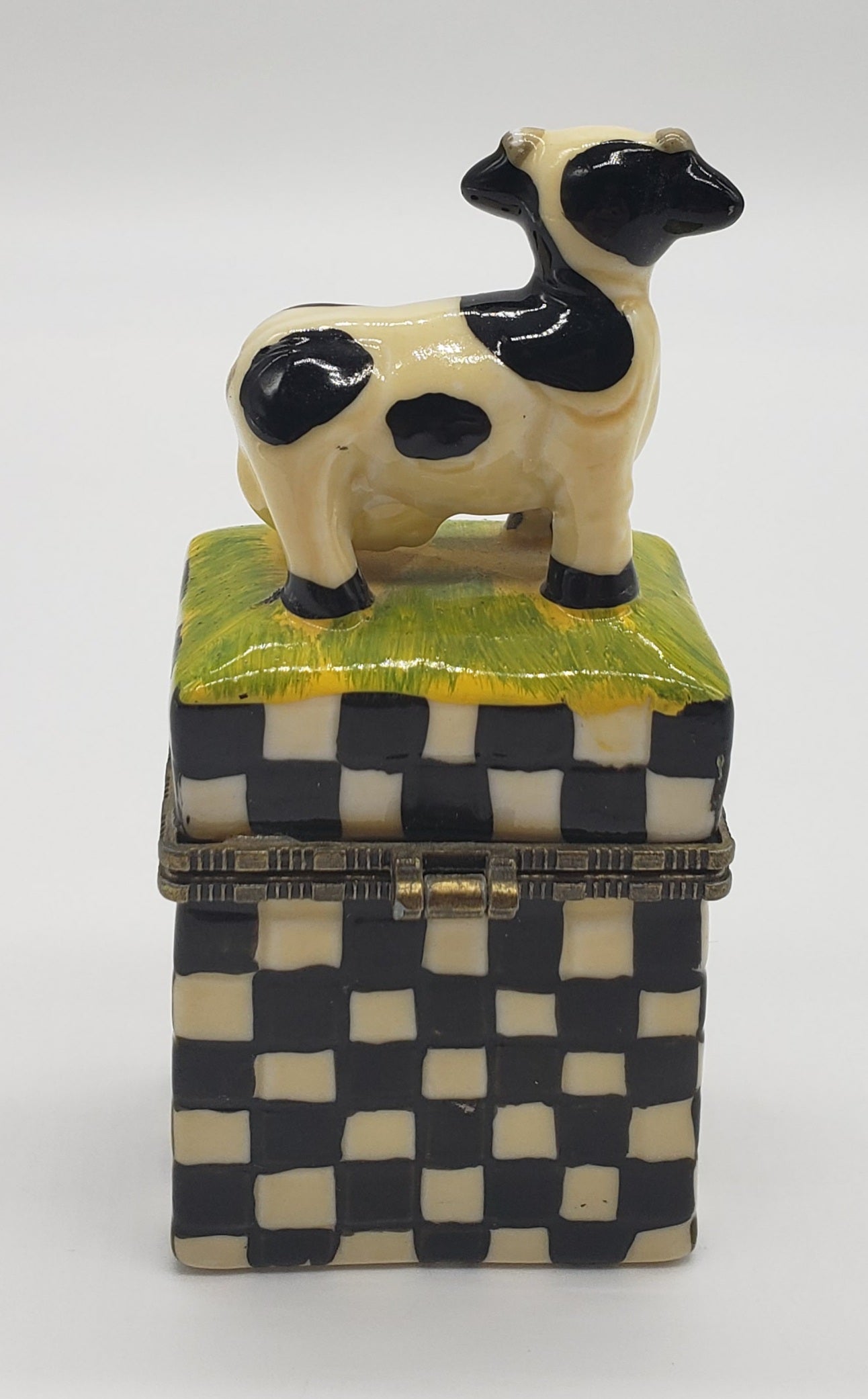 Cow Clock Trinket Box