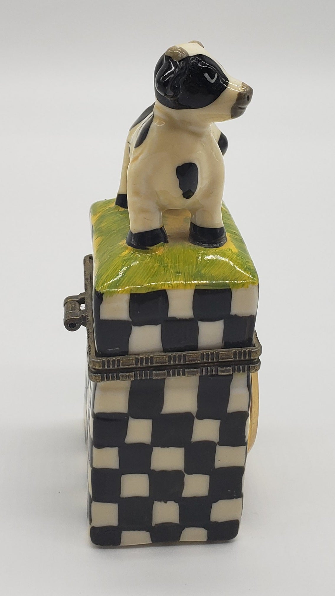 Cow Clock Trinket Box
