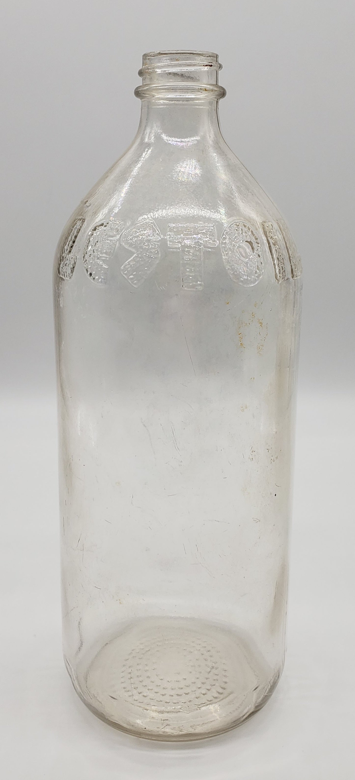 Lestoil Household Cleaning Liquid Bottle Clear Embossed