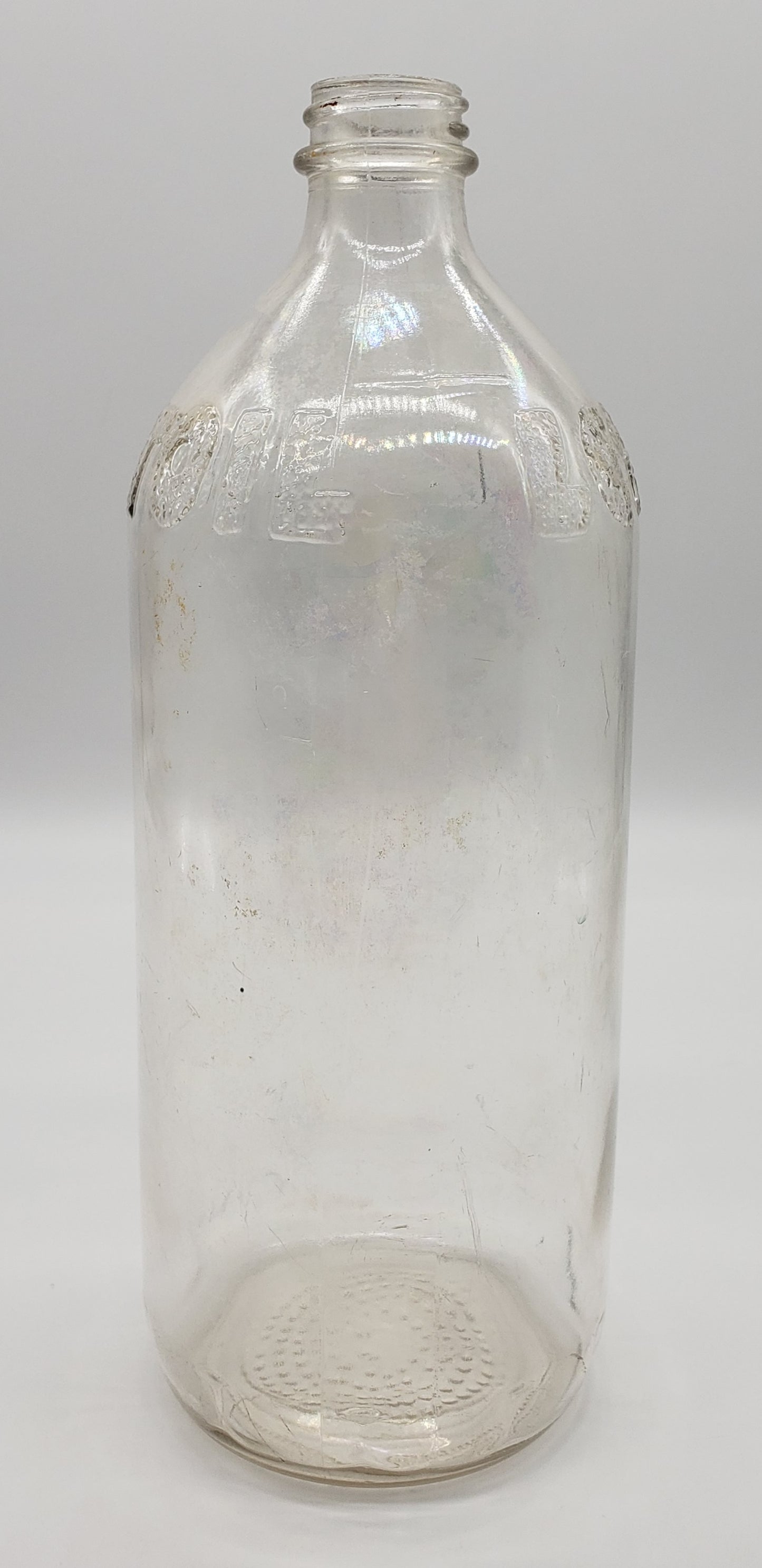 Lestoil Household Cleaning Liquid Bottle Clear Embossed