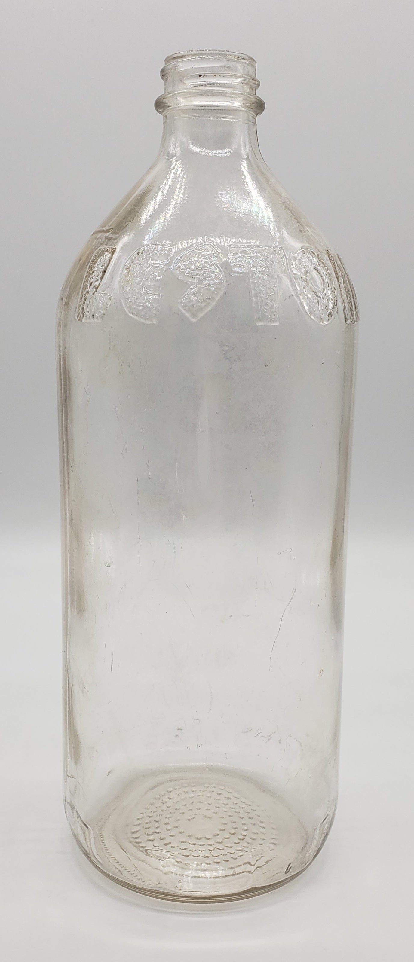 Lestoil Household Cleaning Liquid Bottle Clear Embossed
