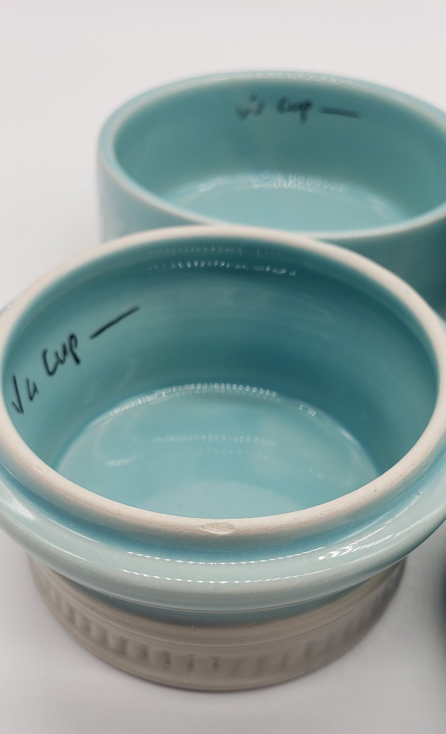 Blue mason jar measuring cup set