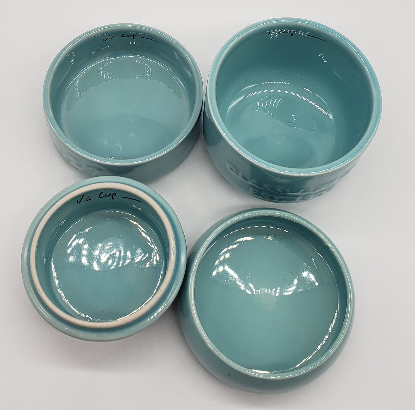 Blue mason jar measuring cup set