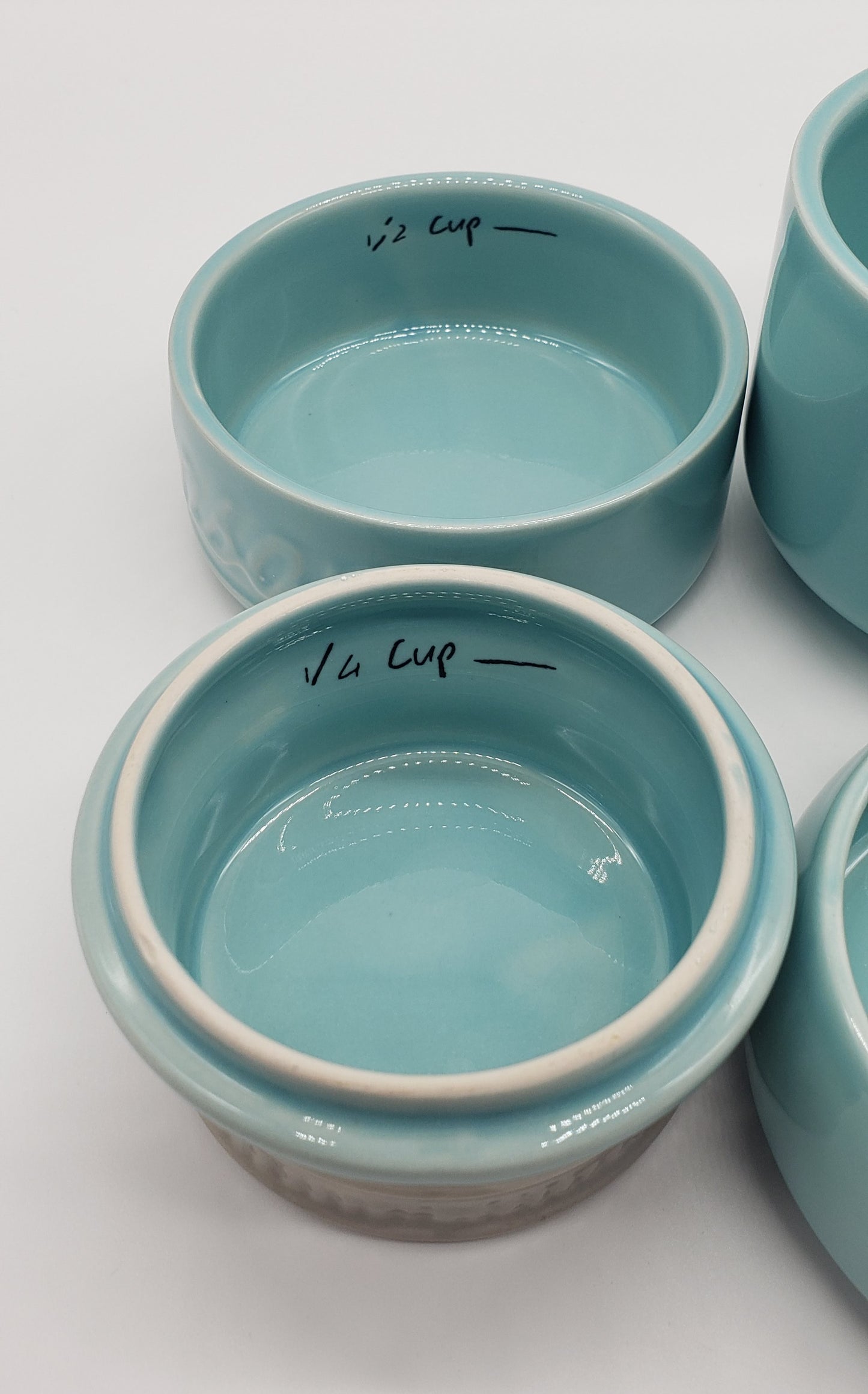 Blue mason jar measuring cup set