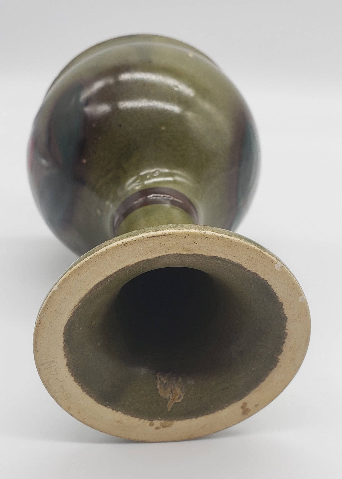 Ceramic Wine Goblet with Flower