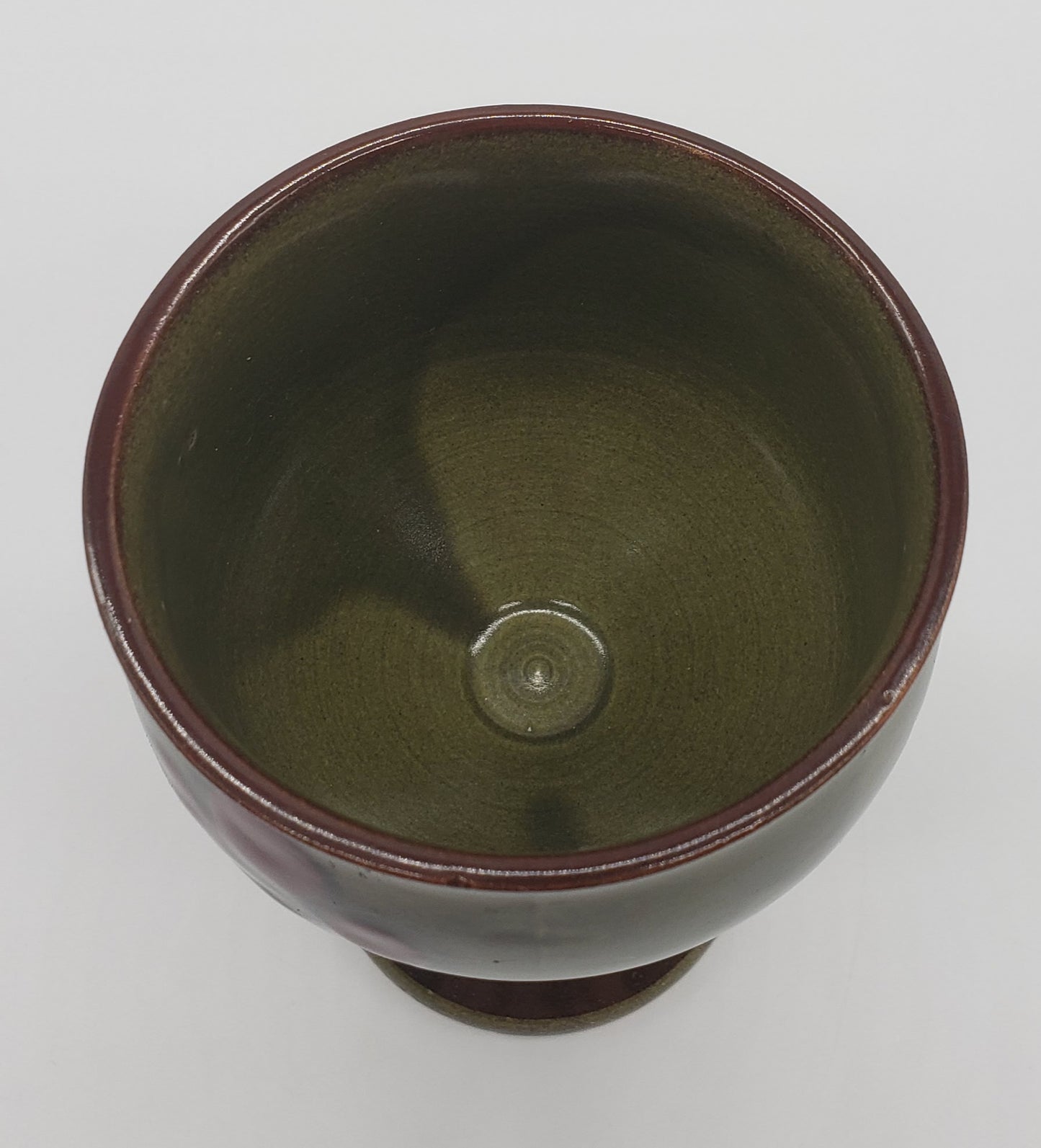 Ceramic Wine Goblet with Flower