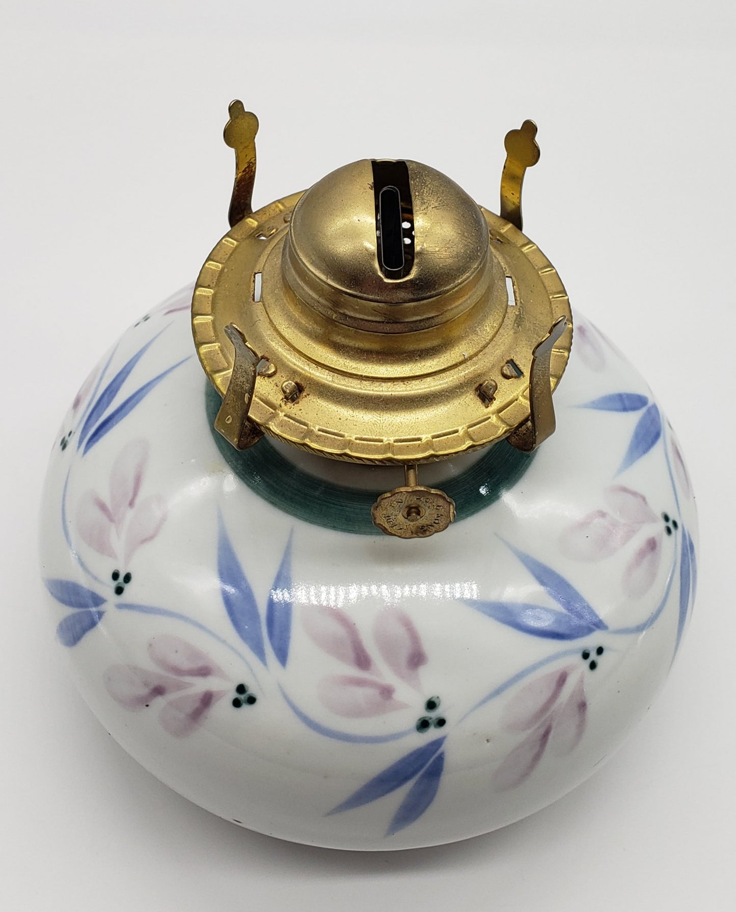 Handmade Pottery Oil Lamp Signed