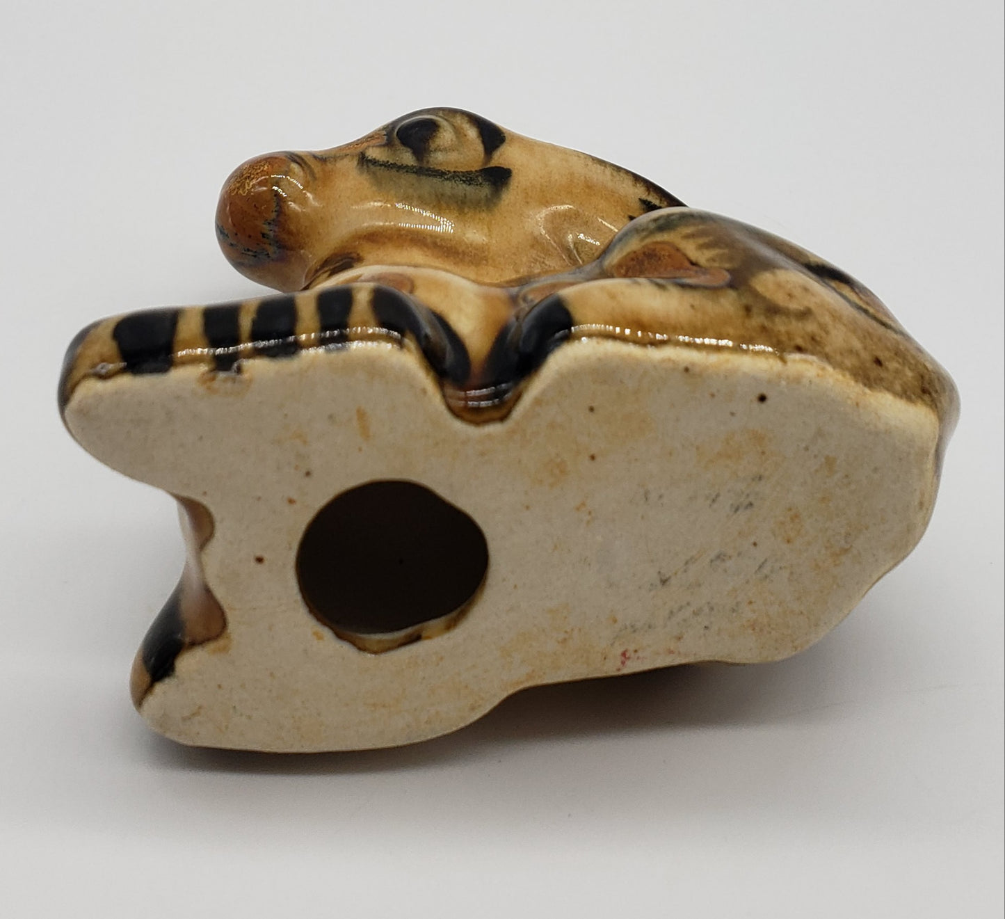 Mexican Pottery Hand Painted Miniature Laying Donkey