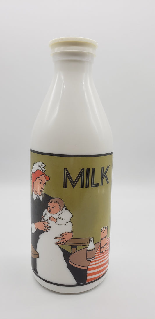 Egizia Ceramic Opaque White Milk Bottle