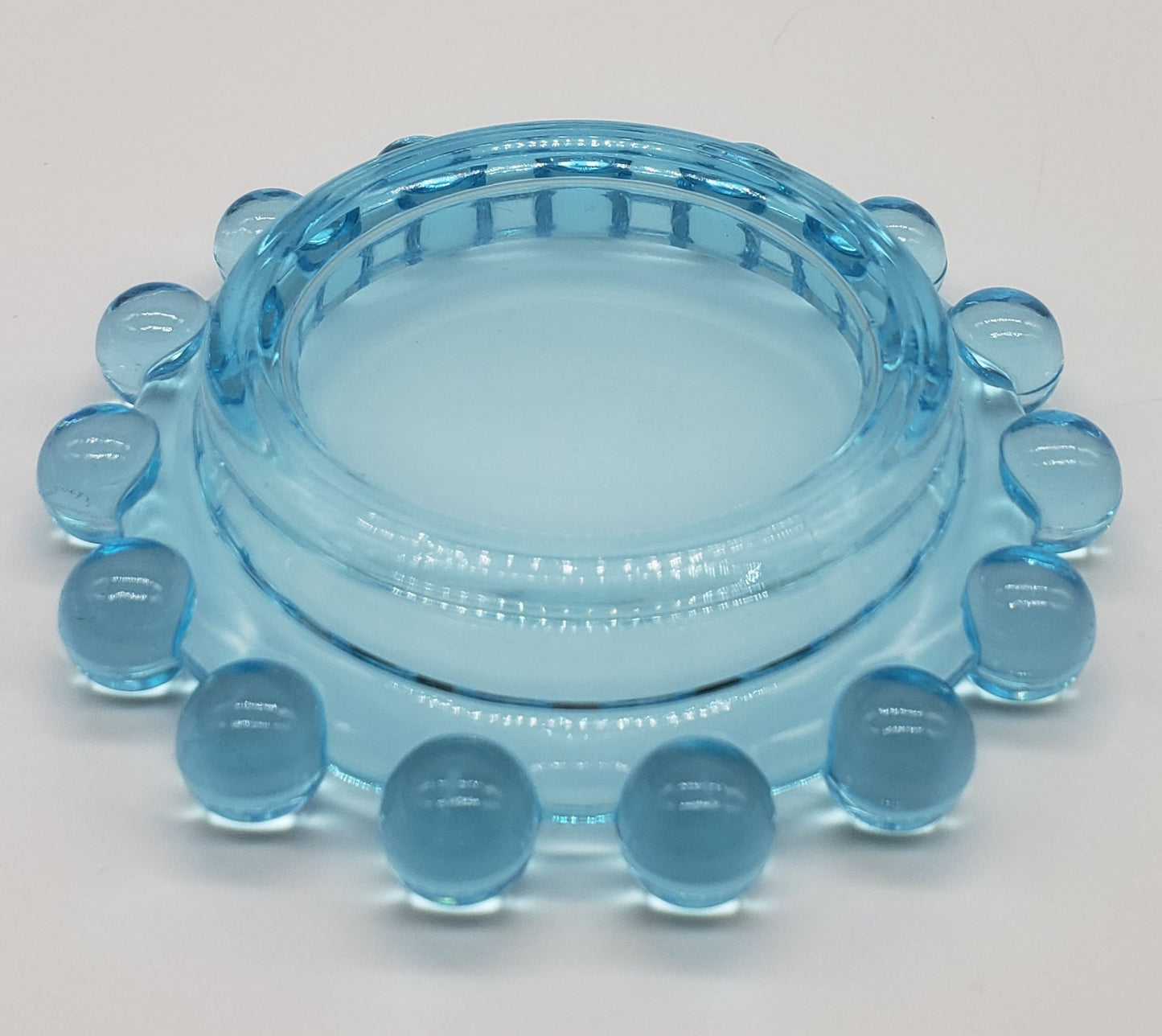 Imperial Glass Aquamarine Candlewick Ashtray