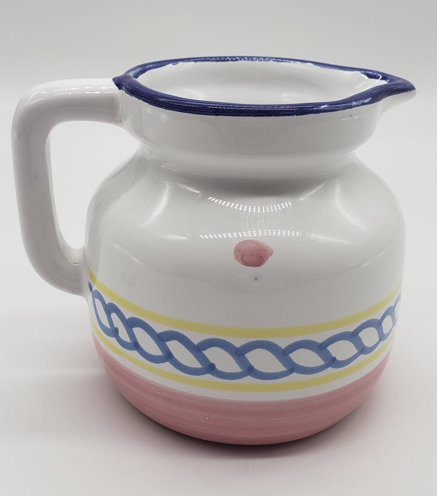 Italian Pottery creamer- Hand Painted Flower Design