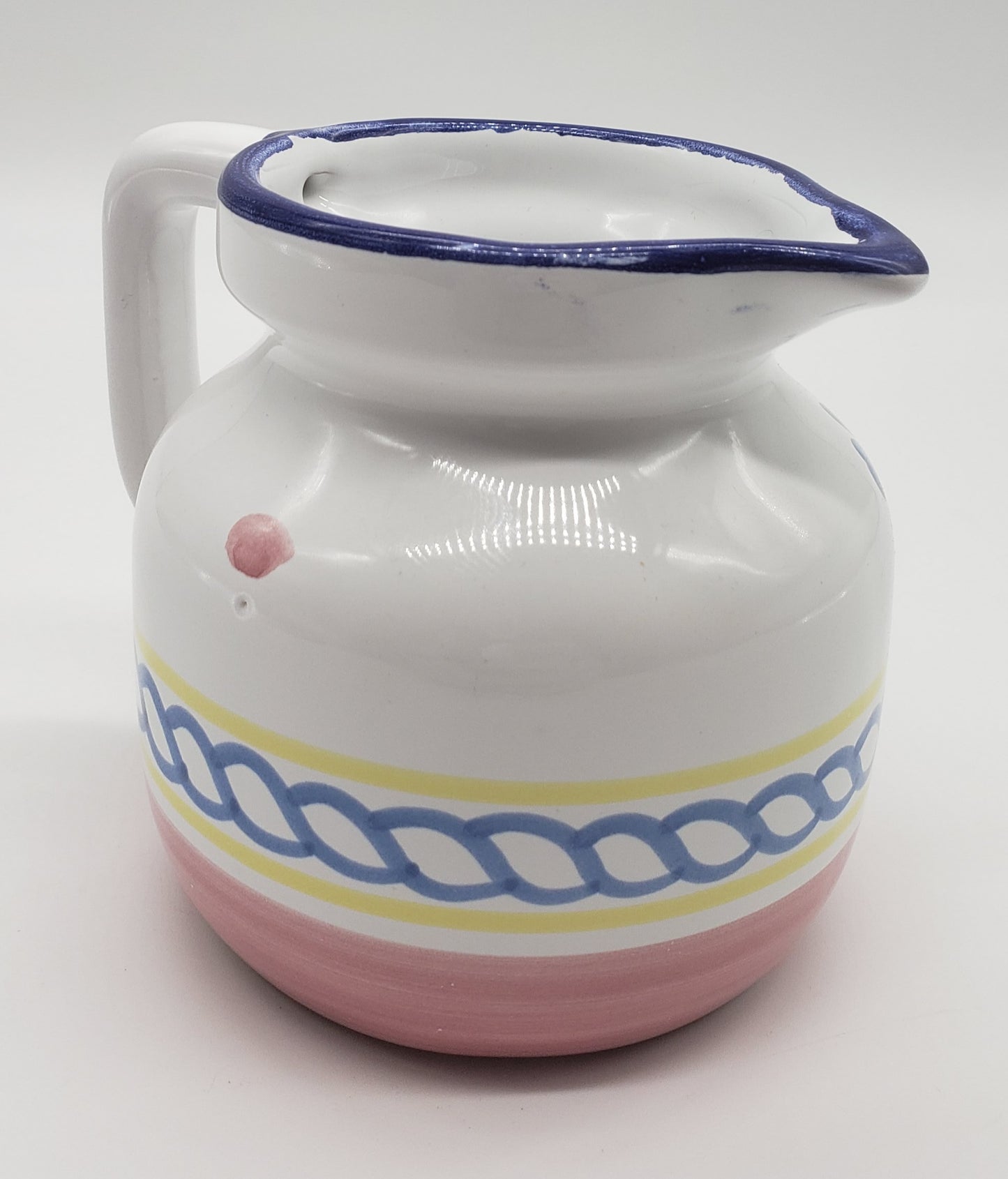 Italian Pottery creamer- Hand Painted Flower Design