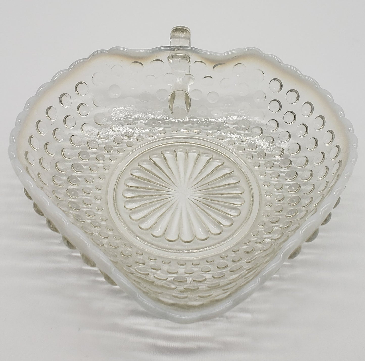 Hobnail Opalescent Heart Shape Bowl