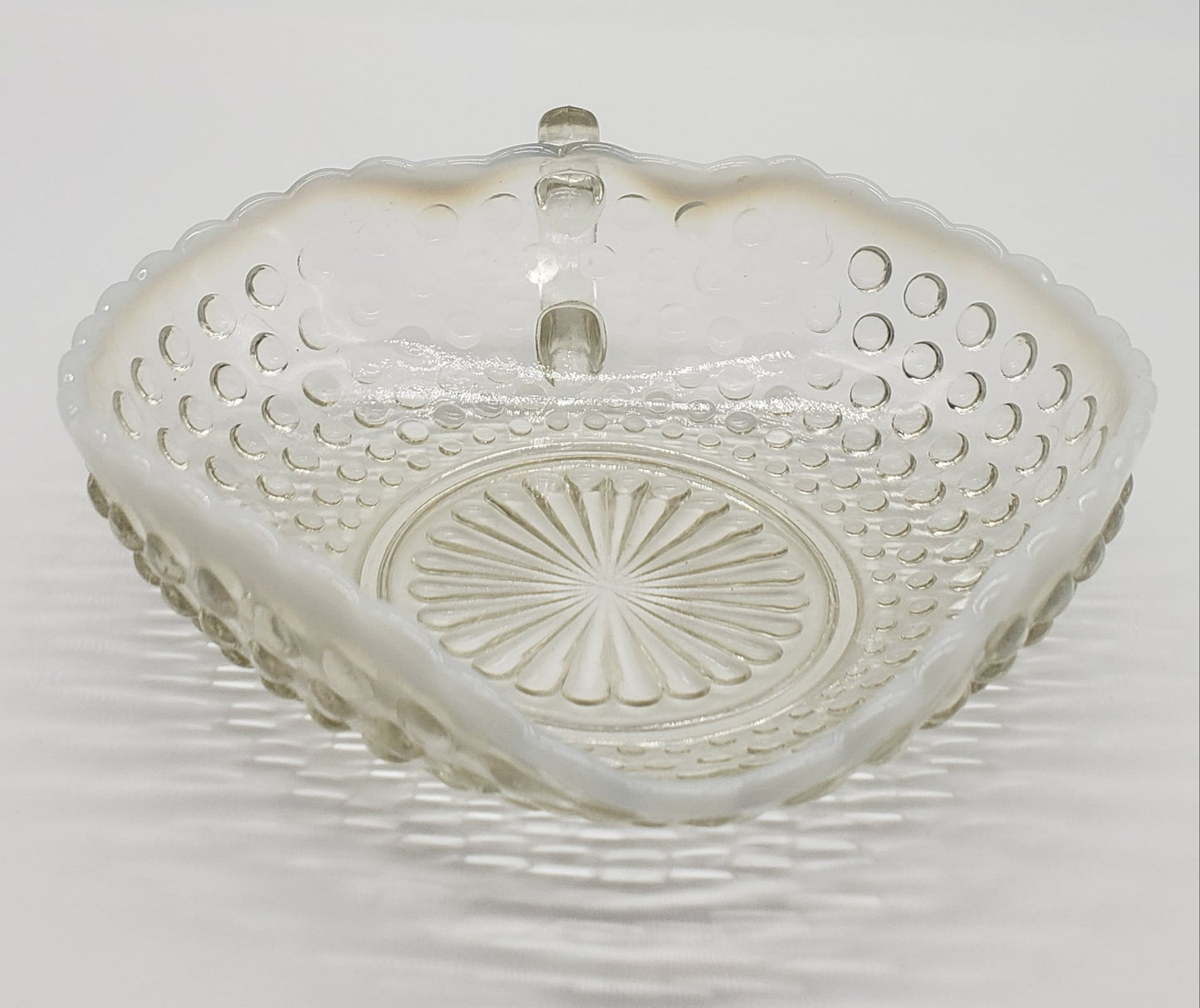 Hobnail Opalescent Heart Shape Bowl