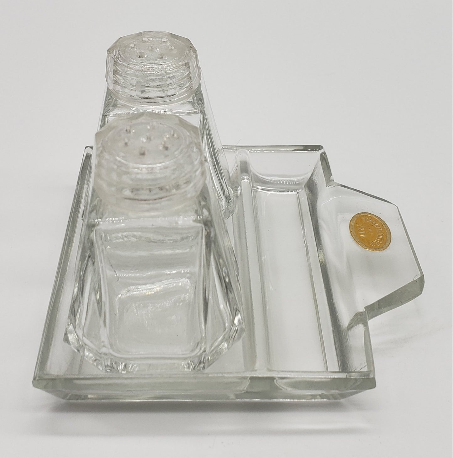 Bohemia Glass Salt & Pepper Shakers w/Crystal