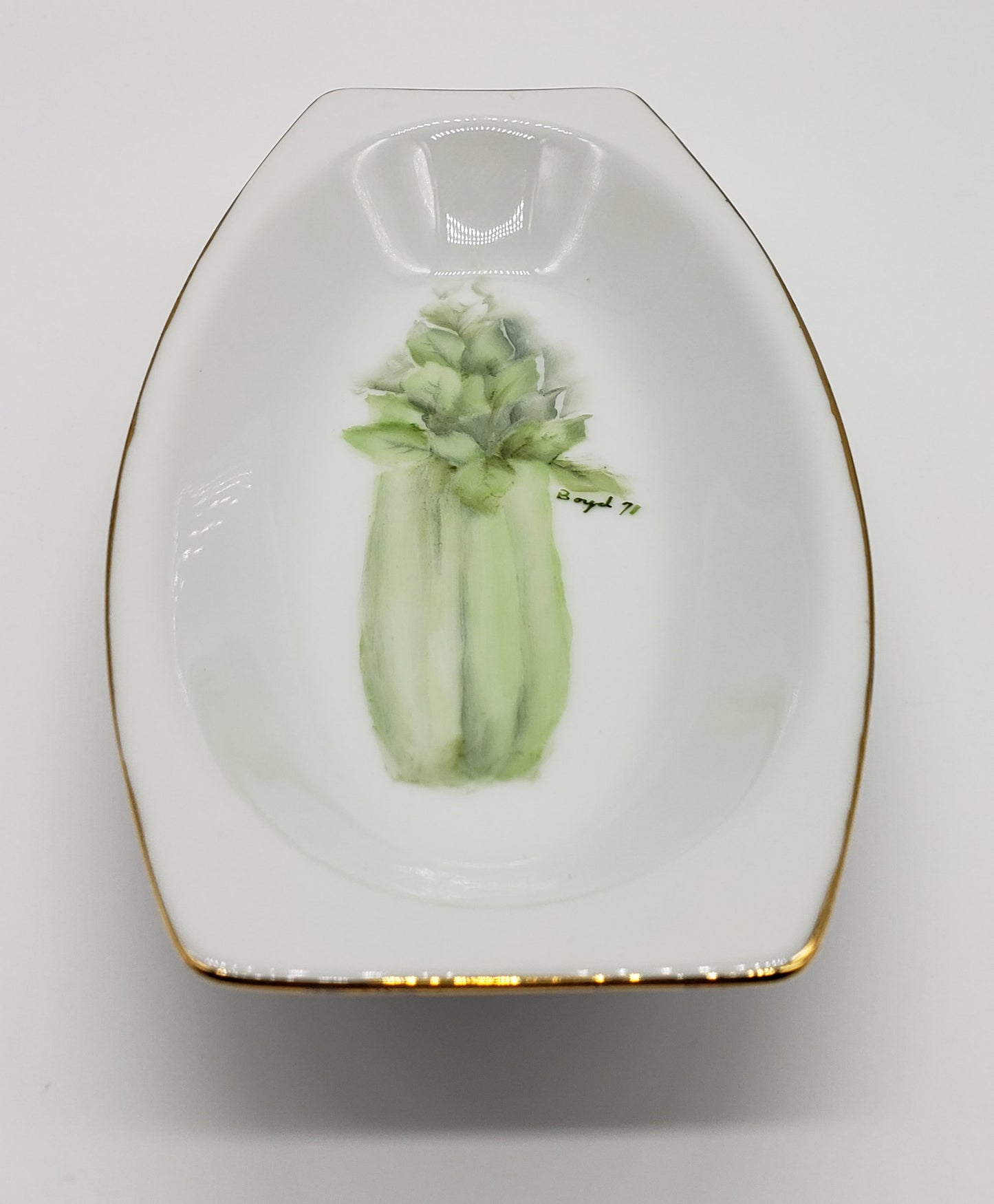 Ceramic Hand Painted Celery Dish