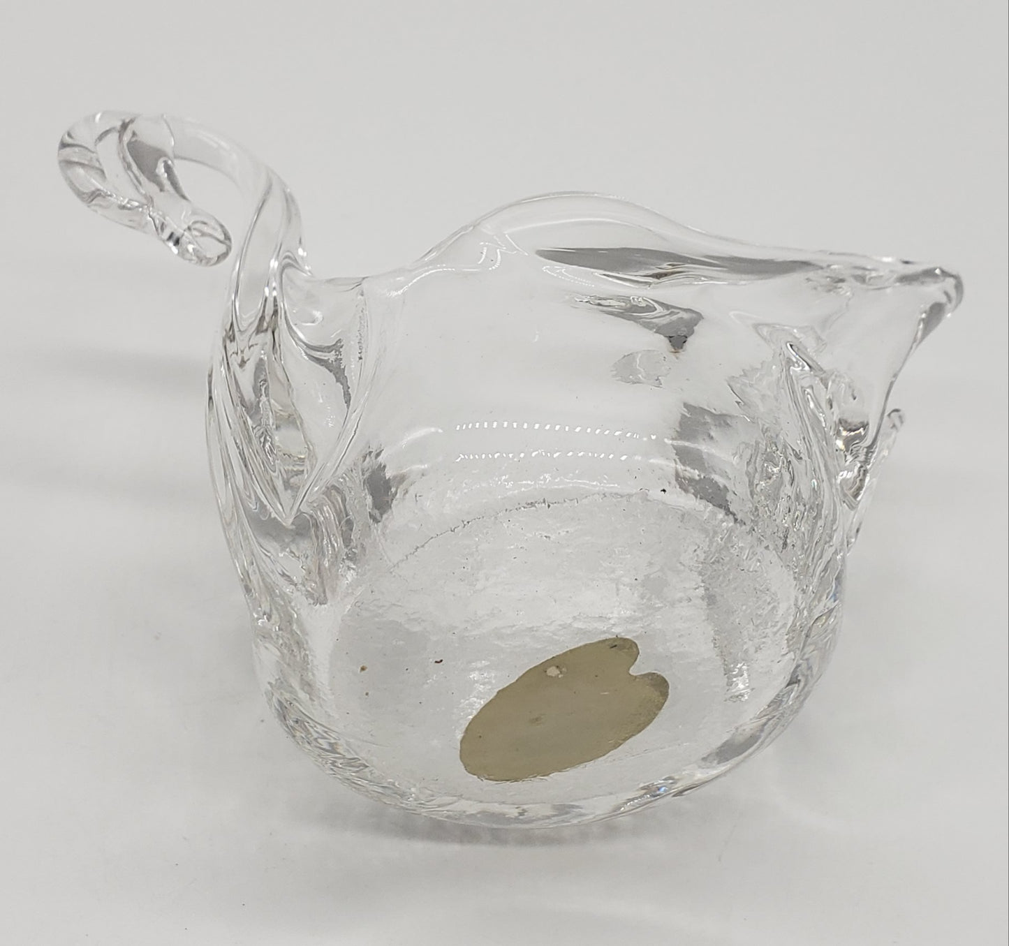 RIEKES CHALET Lead Crystal Glass Swan - Handcrafted in Canada