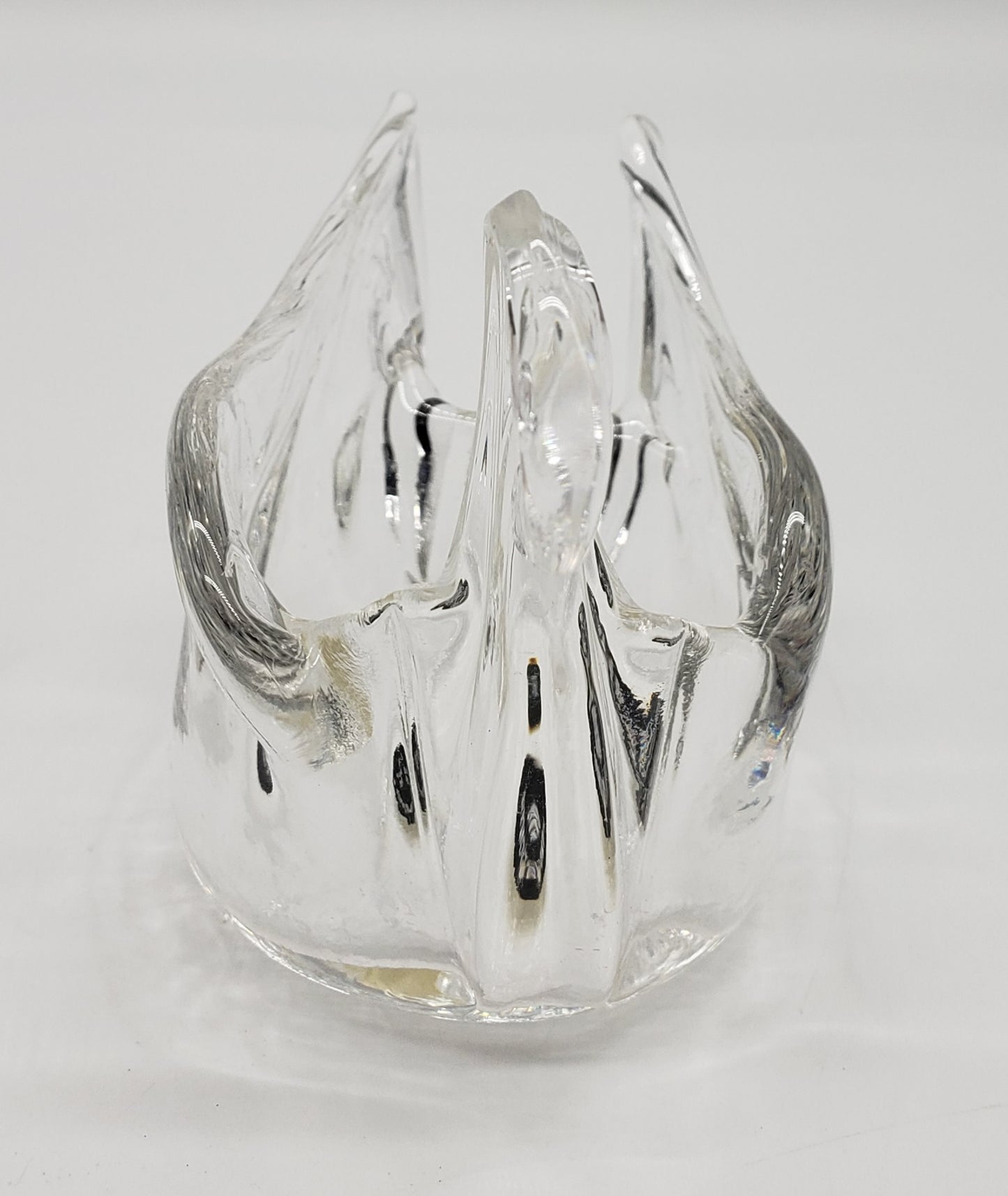 RIEKES CHALET Lead Crystal Glass Swan - Handcrafted in Canada