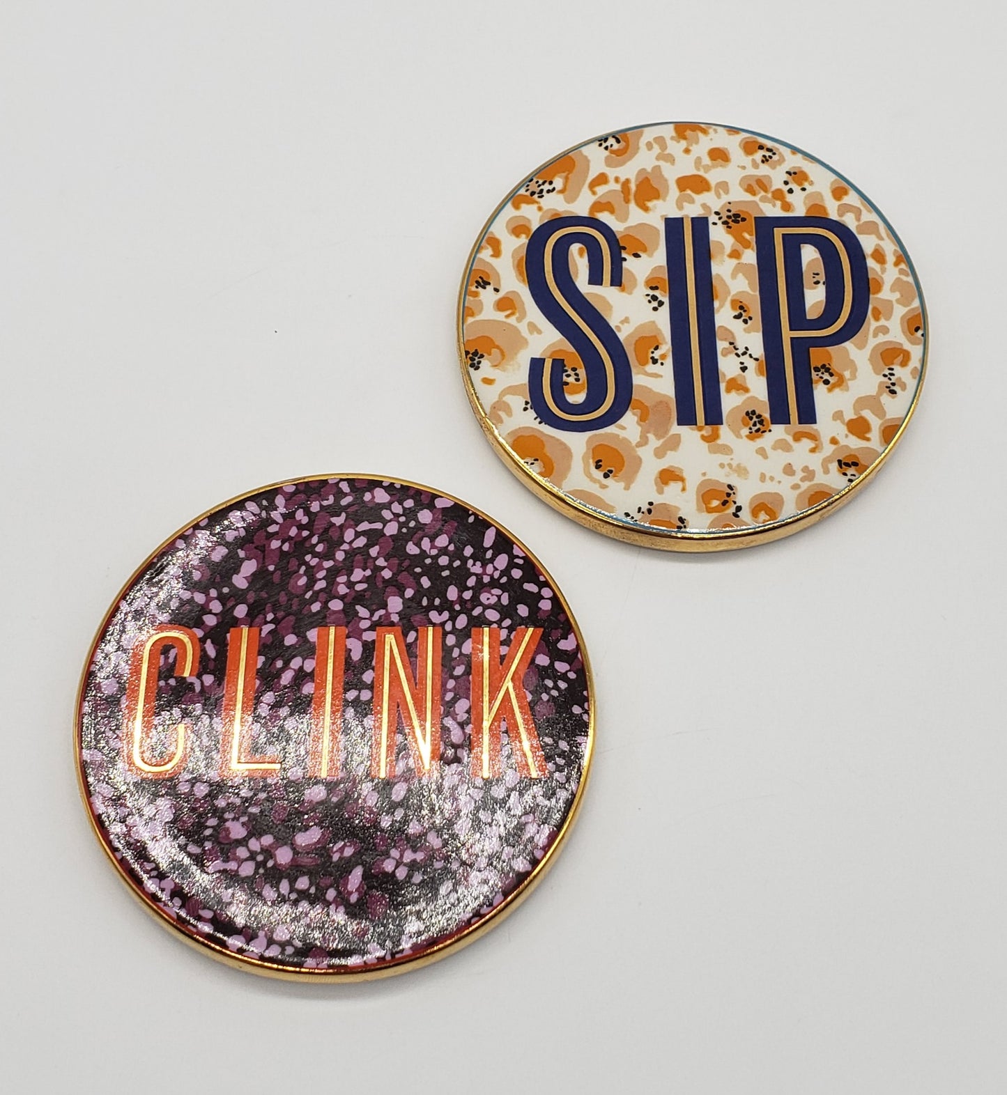 Anthropologie Ceramic Coaster Set