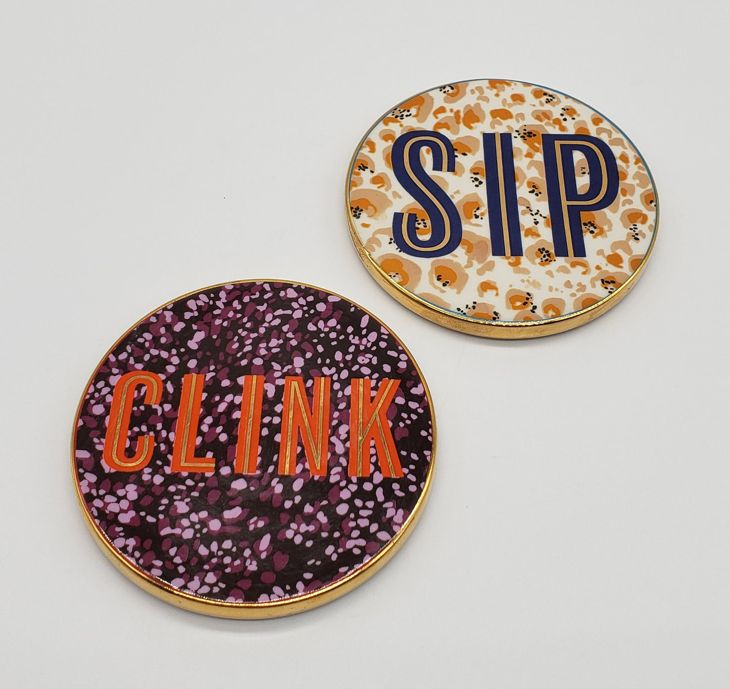 Anthropologie Ceramic Coaster Set