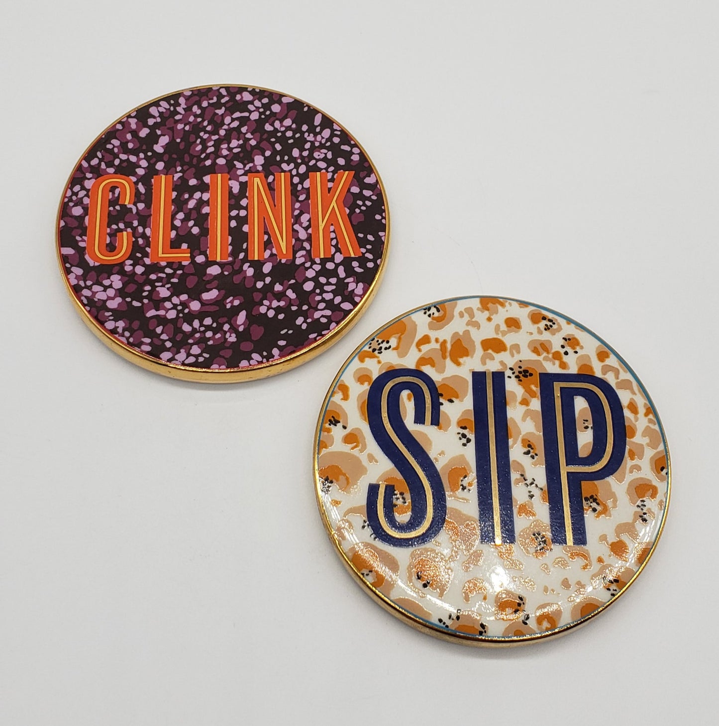 Anthropologie Ceramic Coaster Set