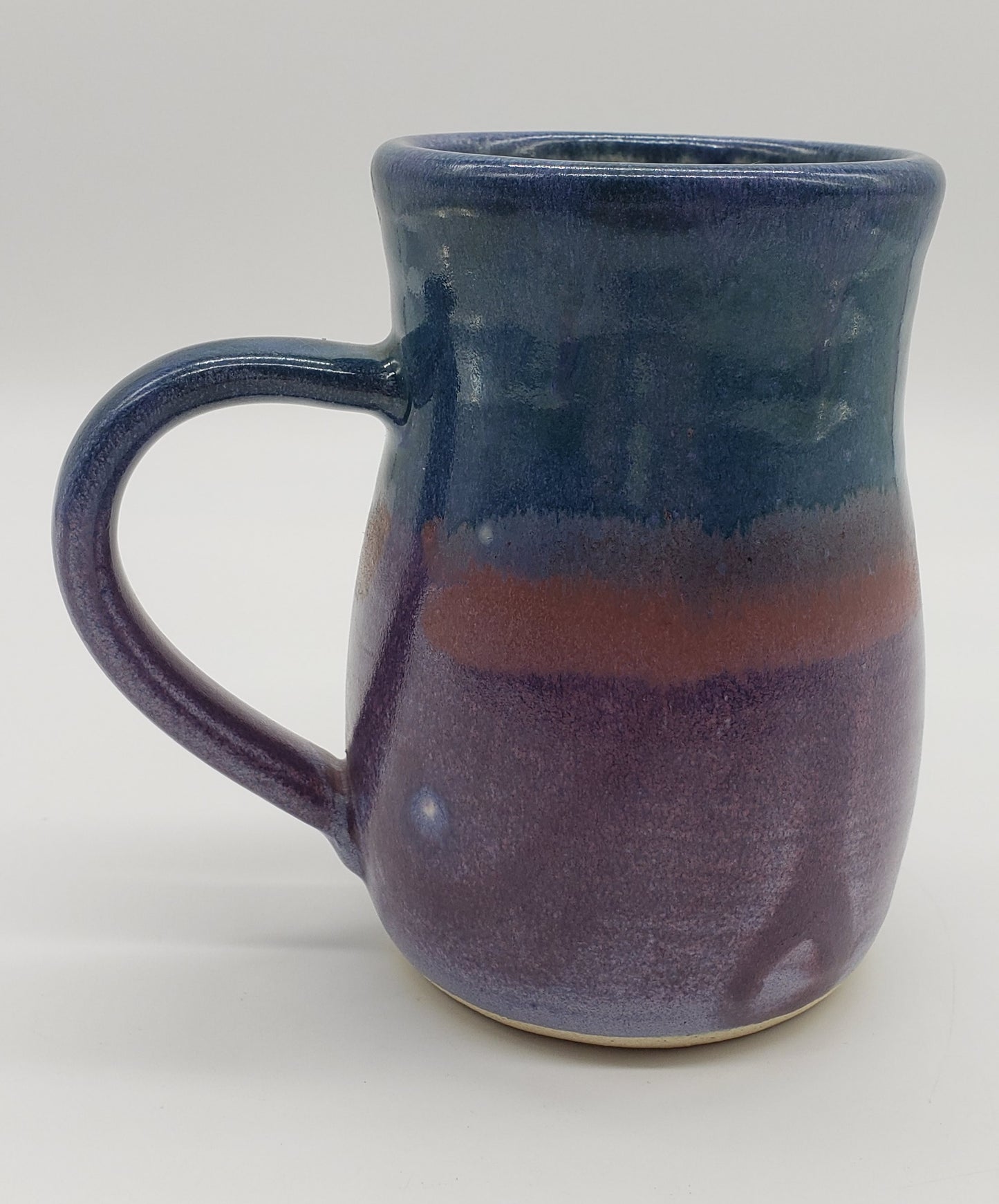 Blue and Purple Coffee Mug, Handmade Pottery