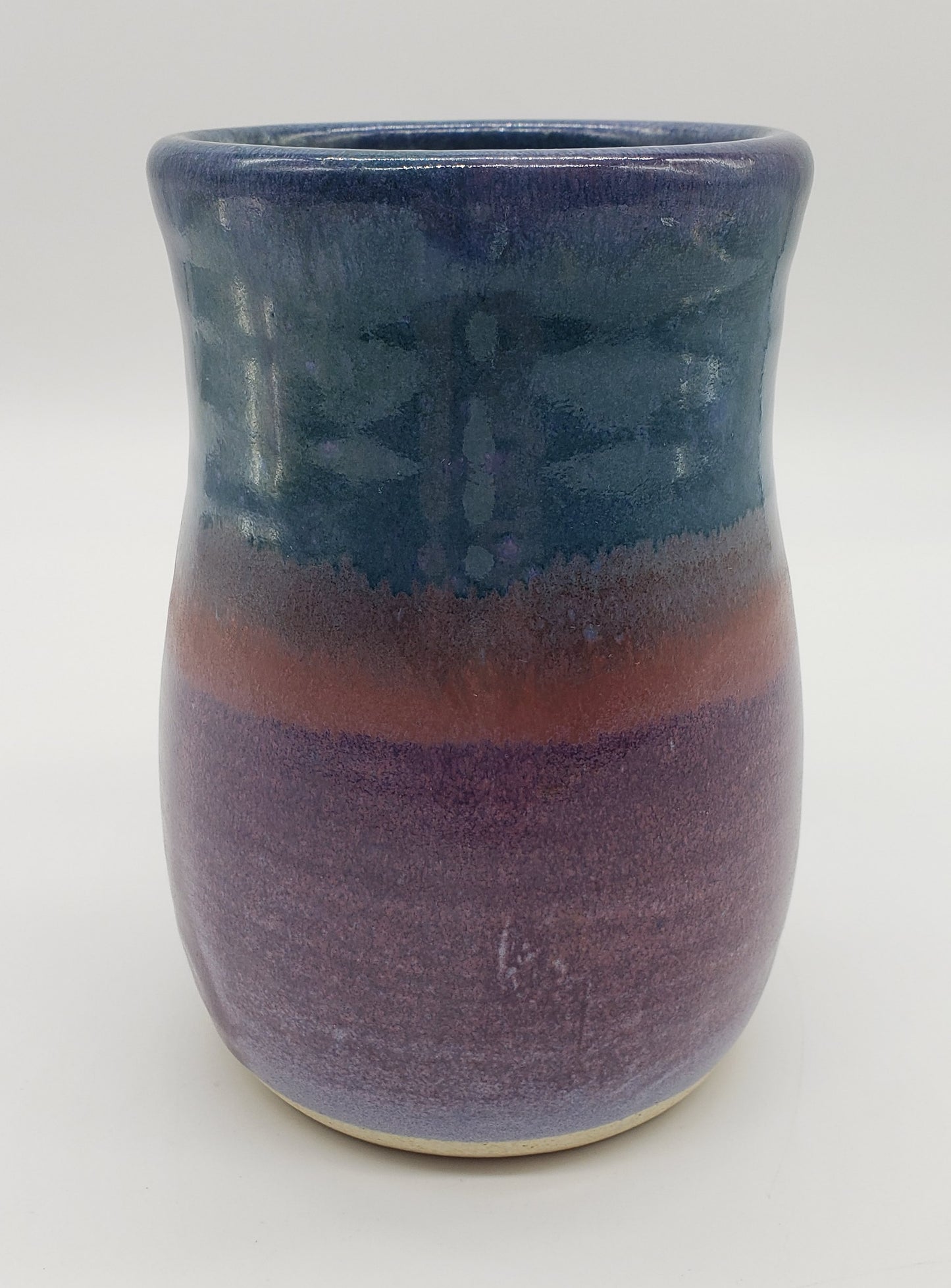 Blue and Purple Coffee Mug, Handmade Pottery