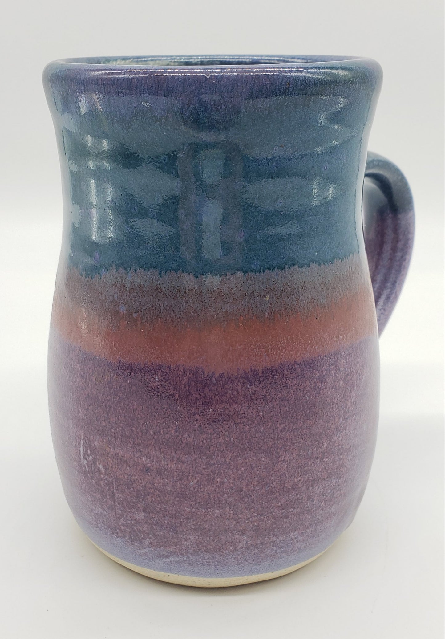 Blue and Purple Coffee Mug, Handmade Pottery