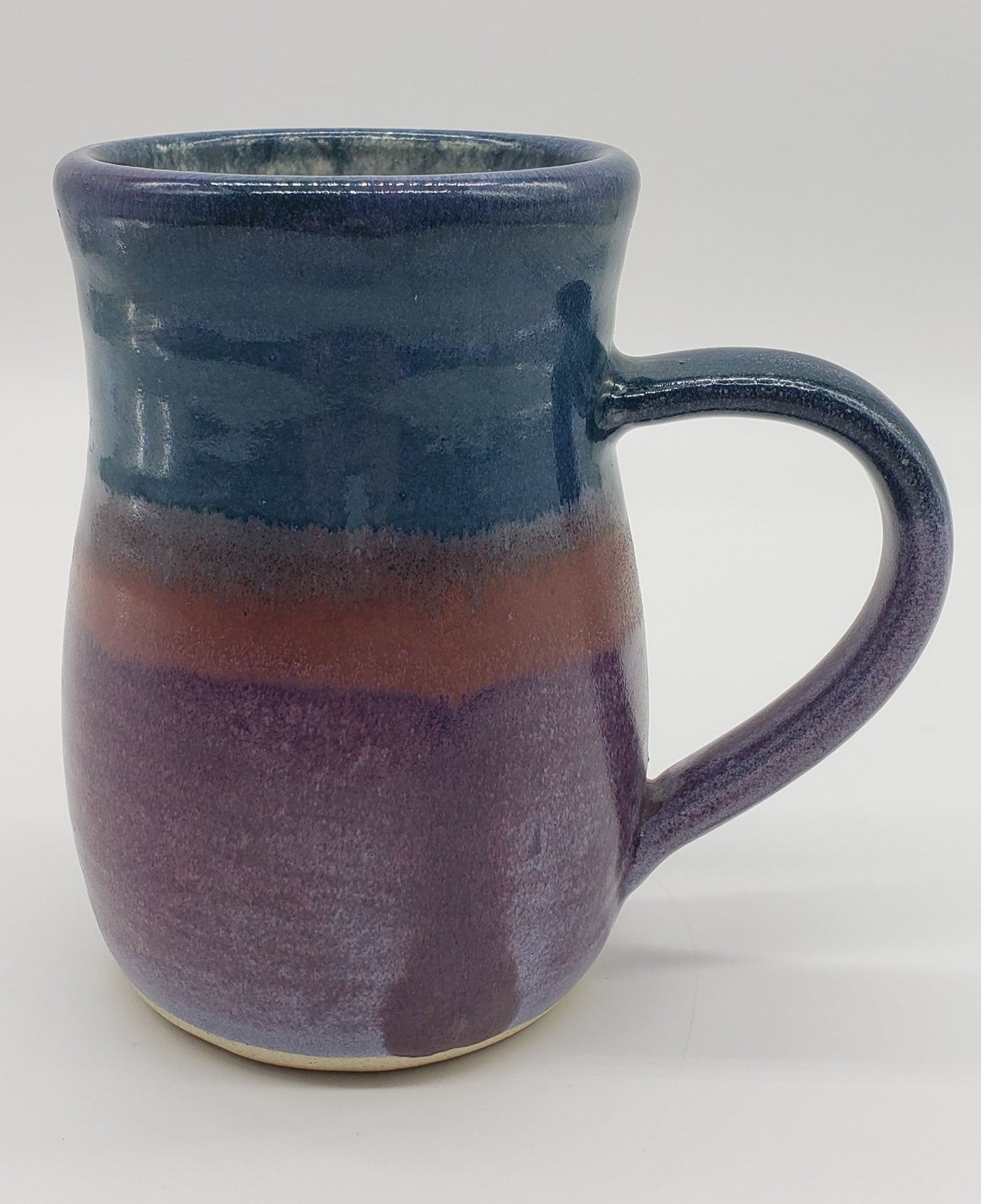 Blue and Purple Coffee Mug, Handmade Pottery