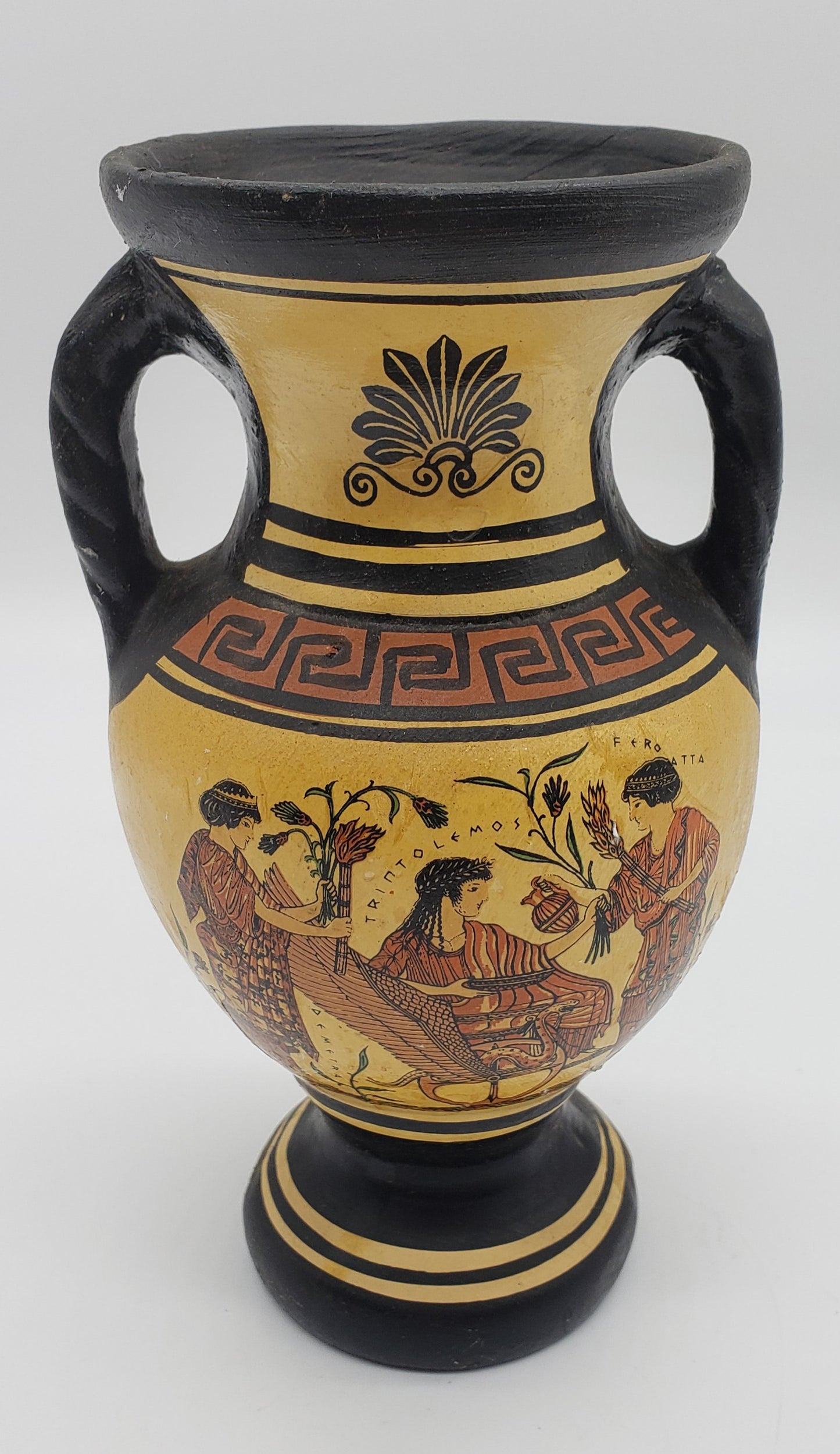 Vintage Ancient Greek Pottery Vase Replica
